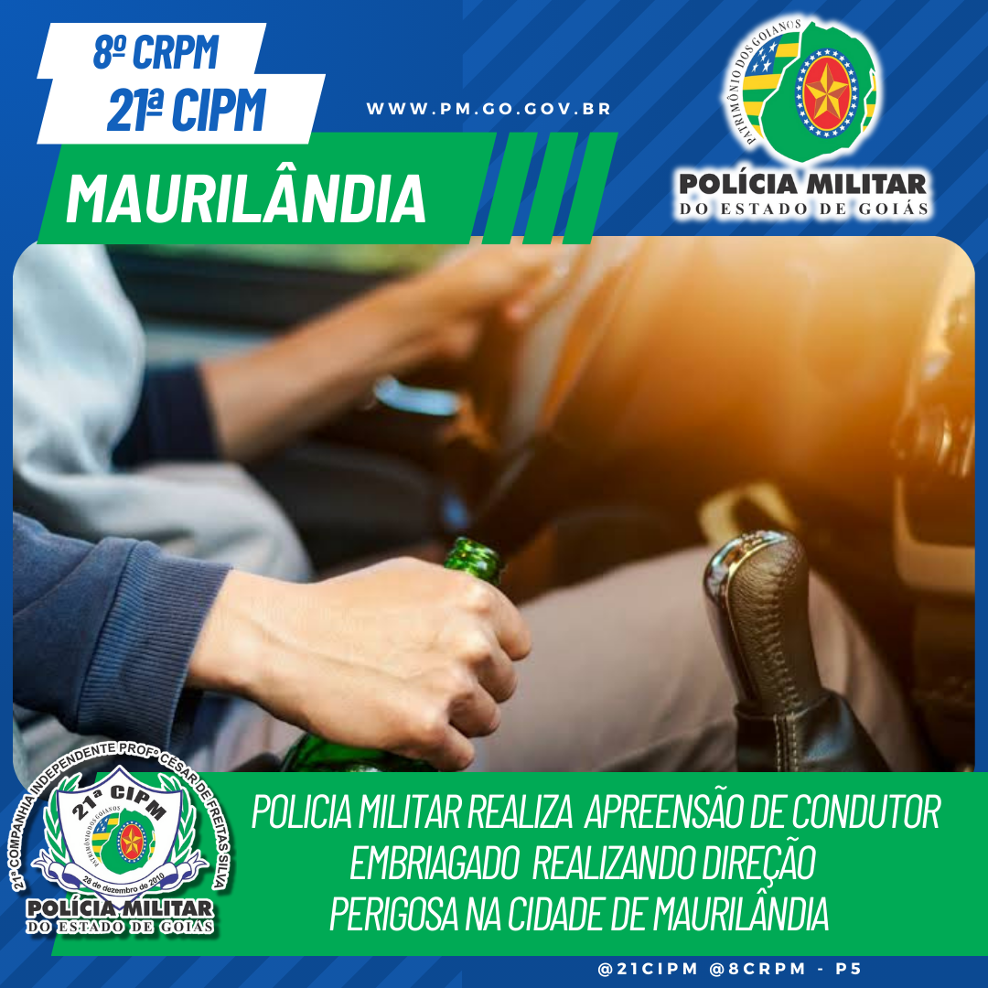 Polícia Militar realiza apreensão de condutor embriagado em Maurilândia GO