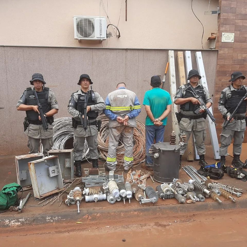 BATALHÃO RURAL EFETUA PRISÃO E RECUPERA MATERIAIS ELÉTRICOS SUBTRAÍDOS EM PROPRIEDADES RURAIS NA REGIÃO SUDOESTE DO ESTADO